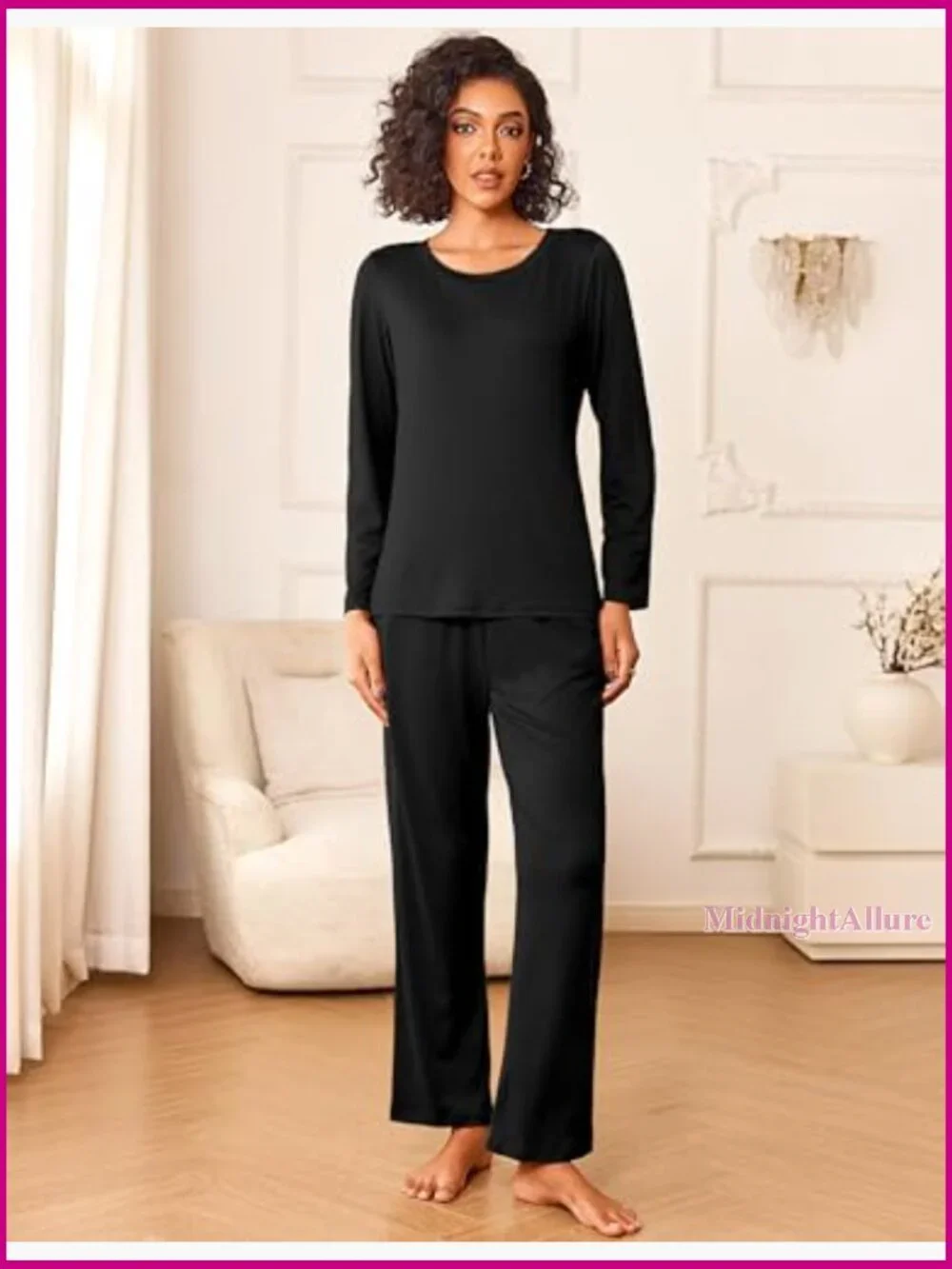 Womens Pajama Set 2 Piece Long Sleeve Comfy Sleepwear Loungewear S-XXL - Picture 4 of 7